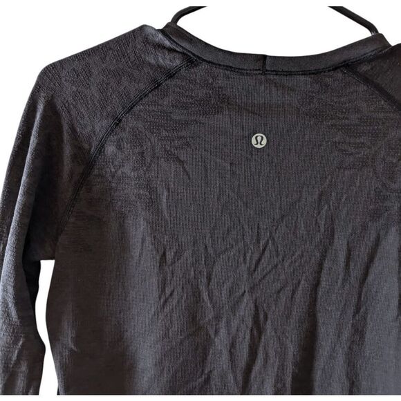 LULULEMON ATHLETICA Swiftly Tech Long Sleeve Crew In Black Cherry/Black Size 10 - Picture 7 of 9